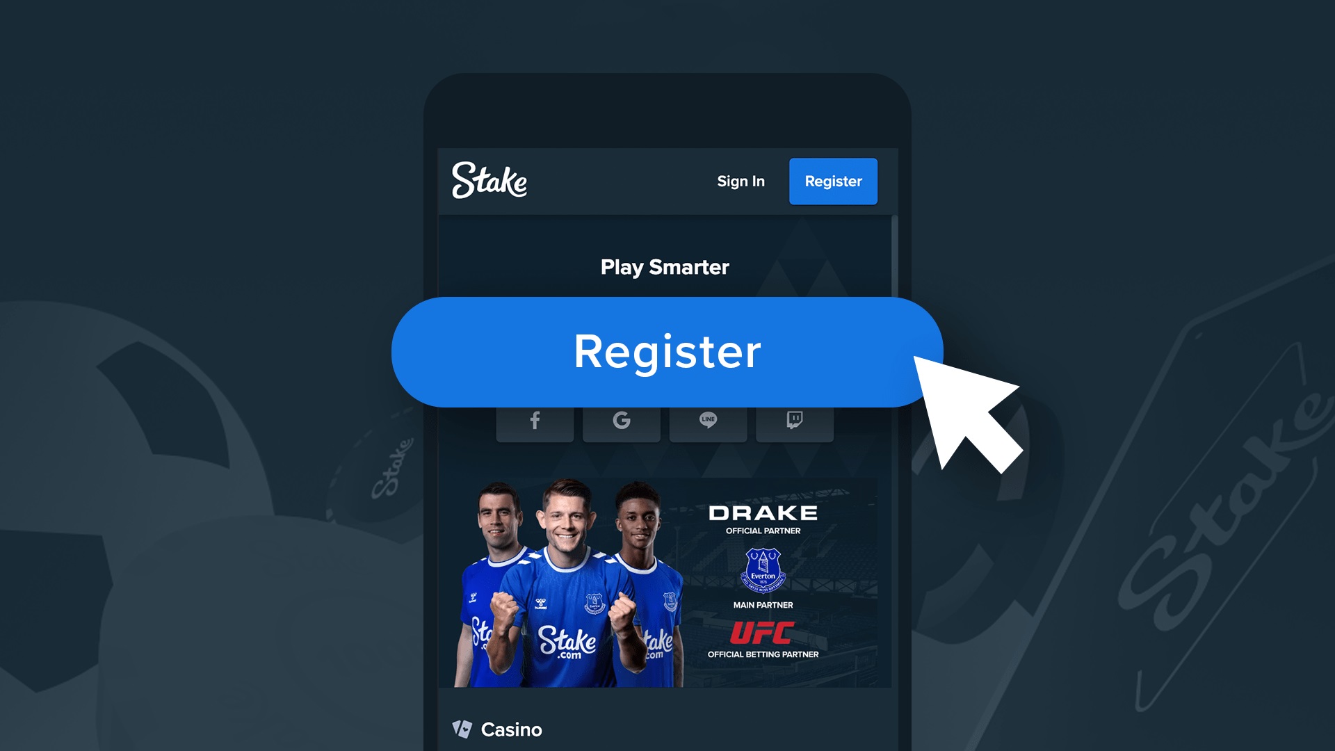 Stake 홈페이지 화면